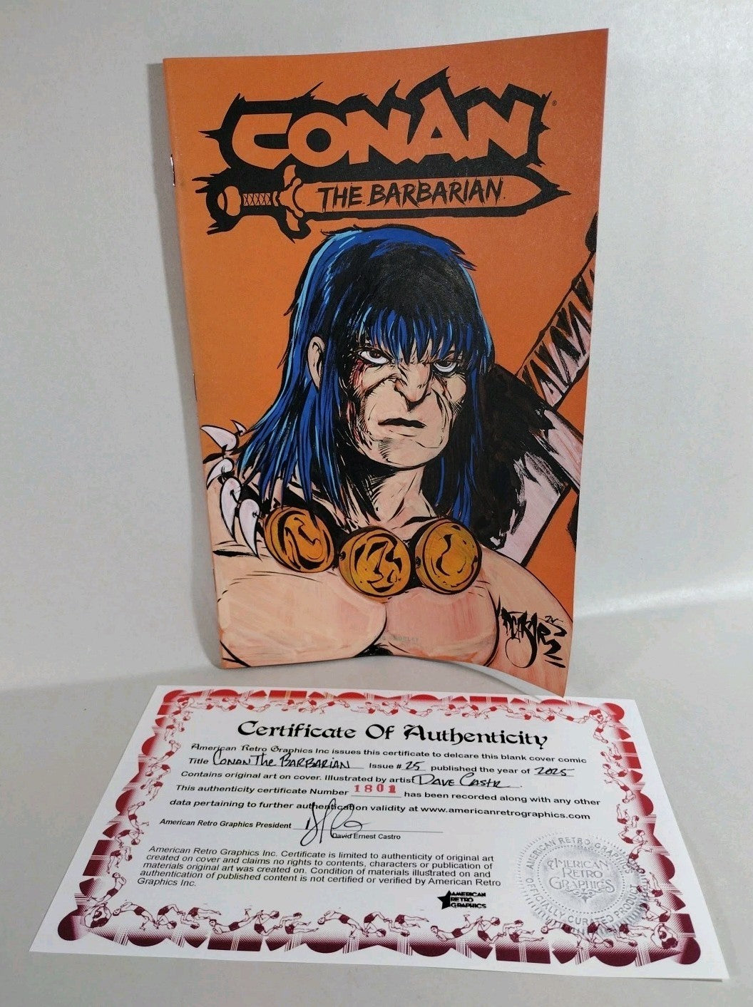 Conan #25 (2025) Titan Comic Sketch Cover Variant W Original Dave Castr Art