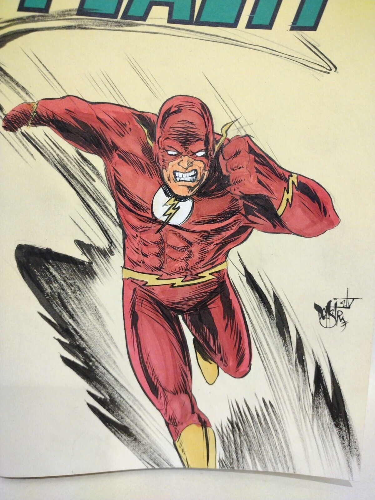 Flash 123 DC 2024 Facsimile Comic Sketch Cover Variant W Original Dave Castr Art