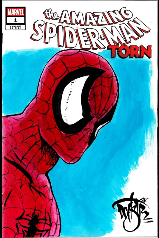 Amazing Spider-Man Torn #1 Marvel Sketch Variant Cover W Original Dave Castr Art
