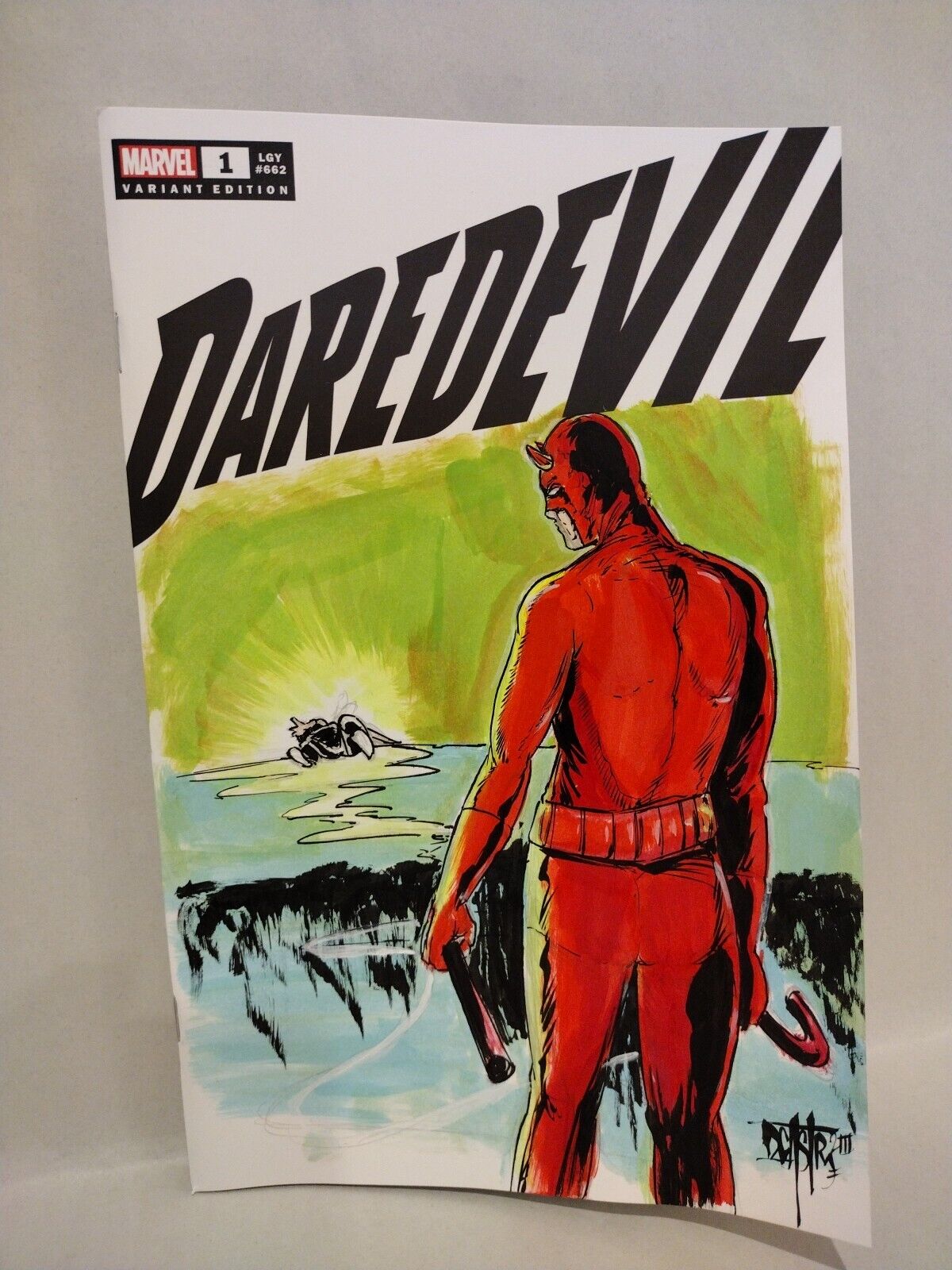 DAREDEVIL #1 (2023) LGY 662 Marvel Sketch Cover W Original Dave Castr Art