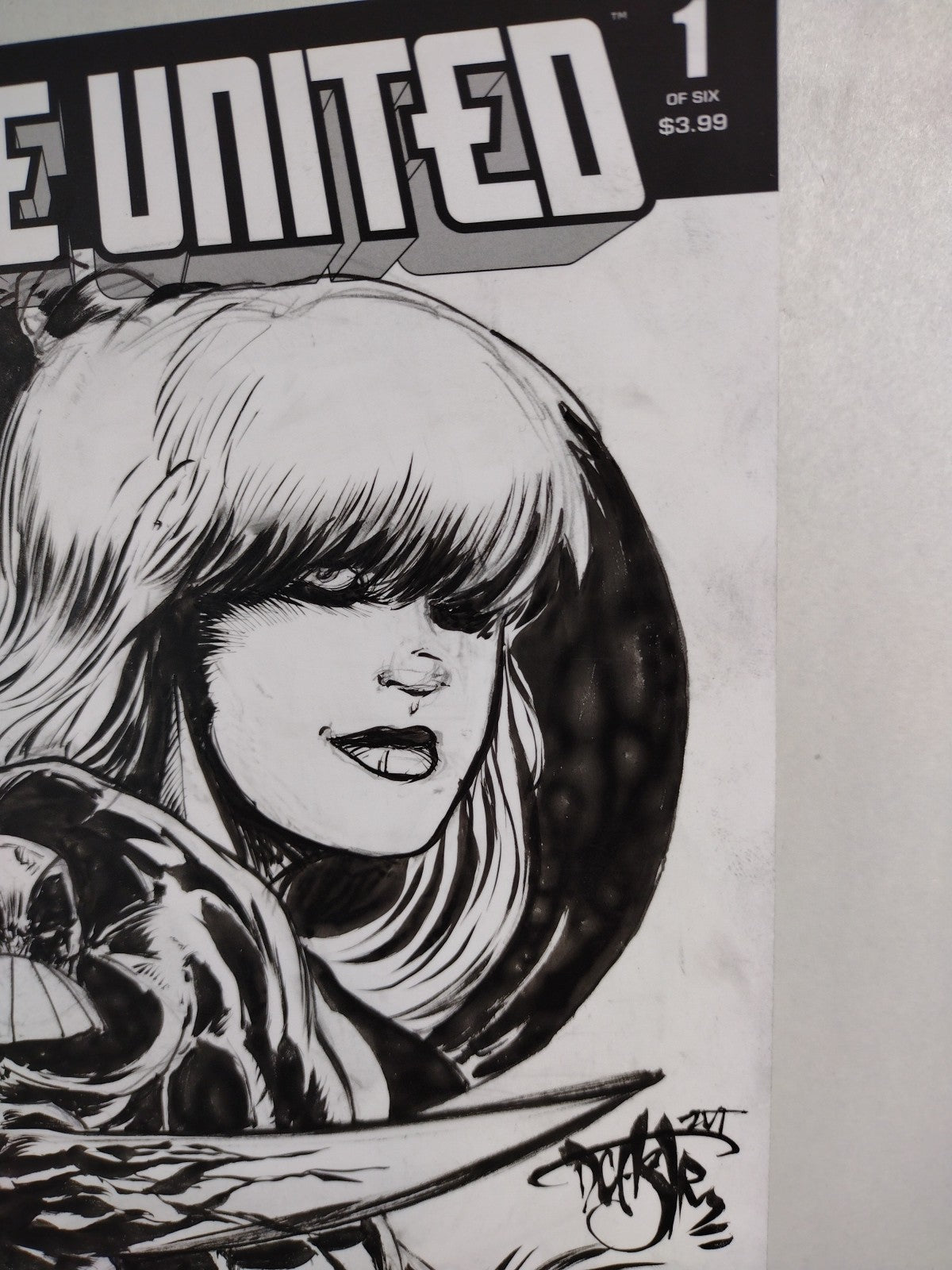 Image United #1 (2009) Sketch Cover Variant Comic W Original Dave Castr Maxx Art