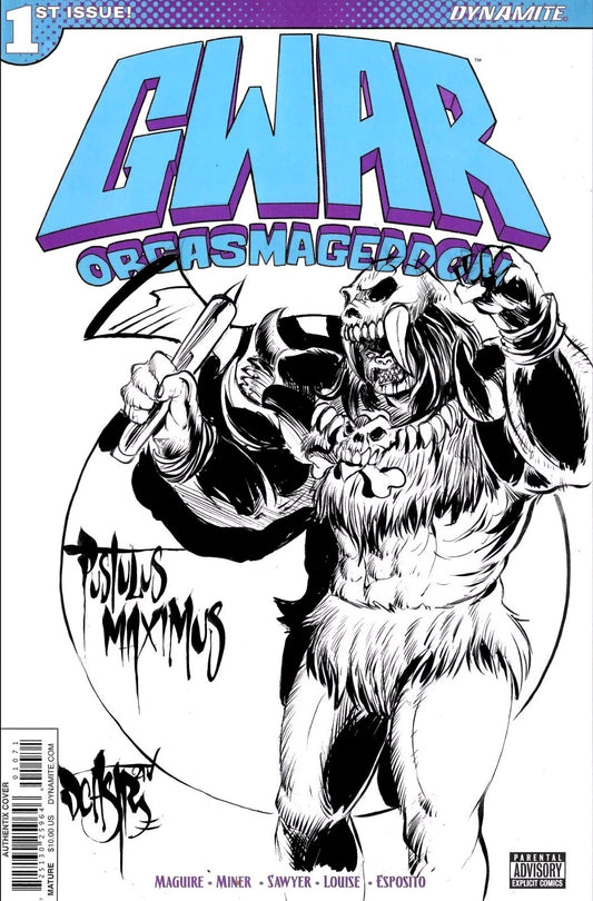 Gwar Orgasmageddon #1 (2017) Dynamite Sketch Cover Comic W Original DCastr Art