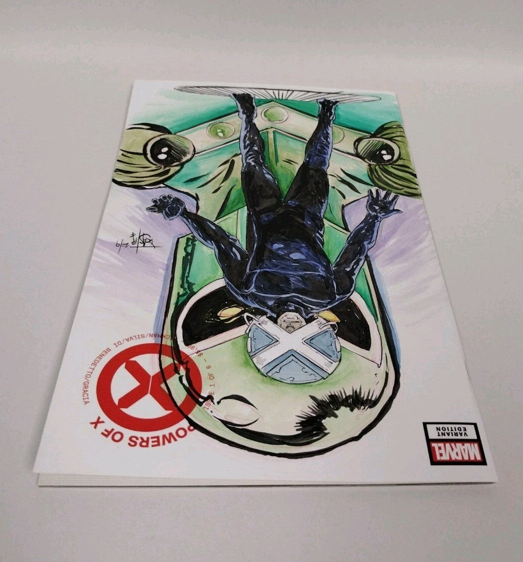 Powers of X #1 (2019) Marvel Sketch Cover Variant Comic w Original Art DCastr 