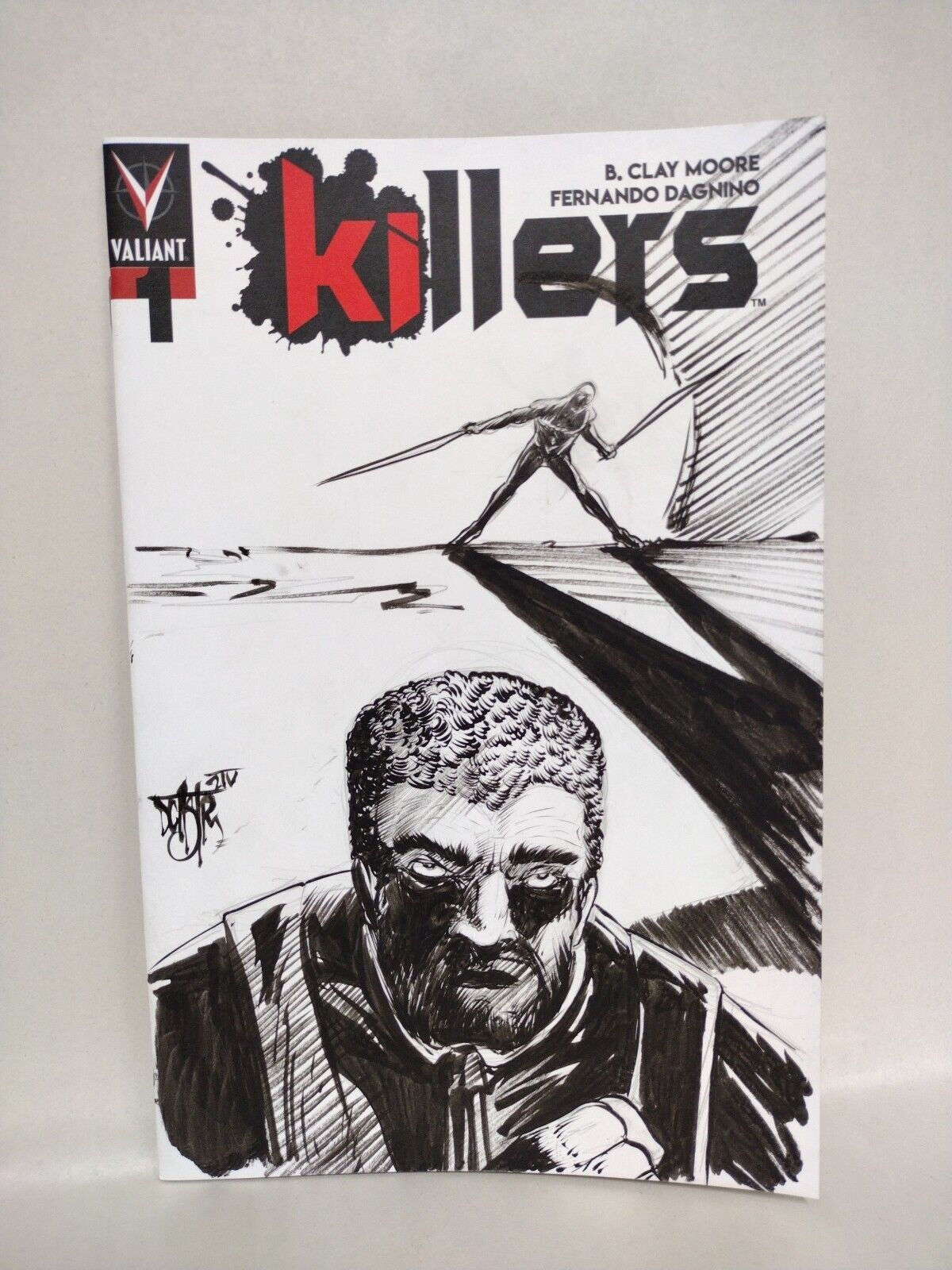 Killers #1 (2019) Valiant Comic Sketch Variant W Original Dave Castr Art Ninja-J