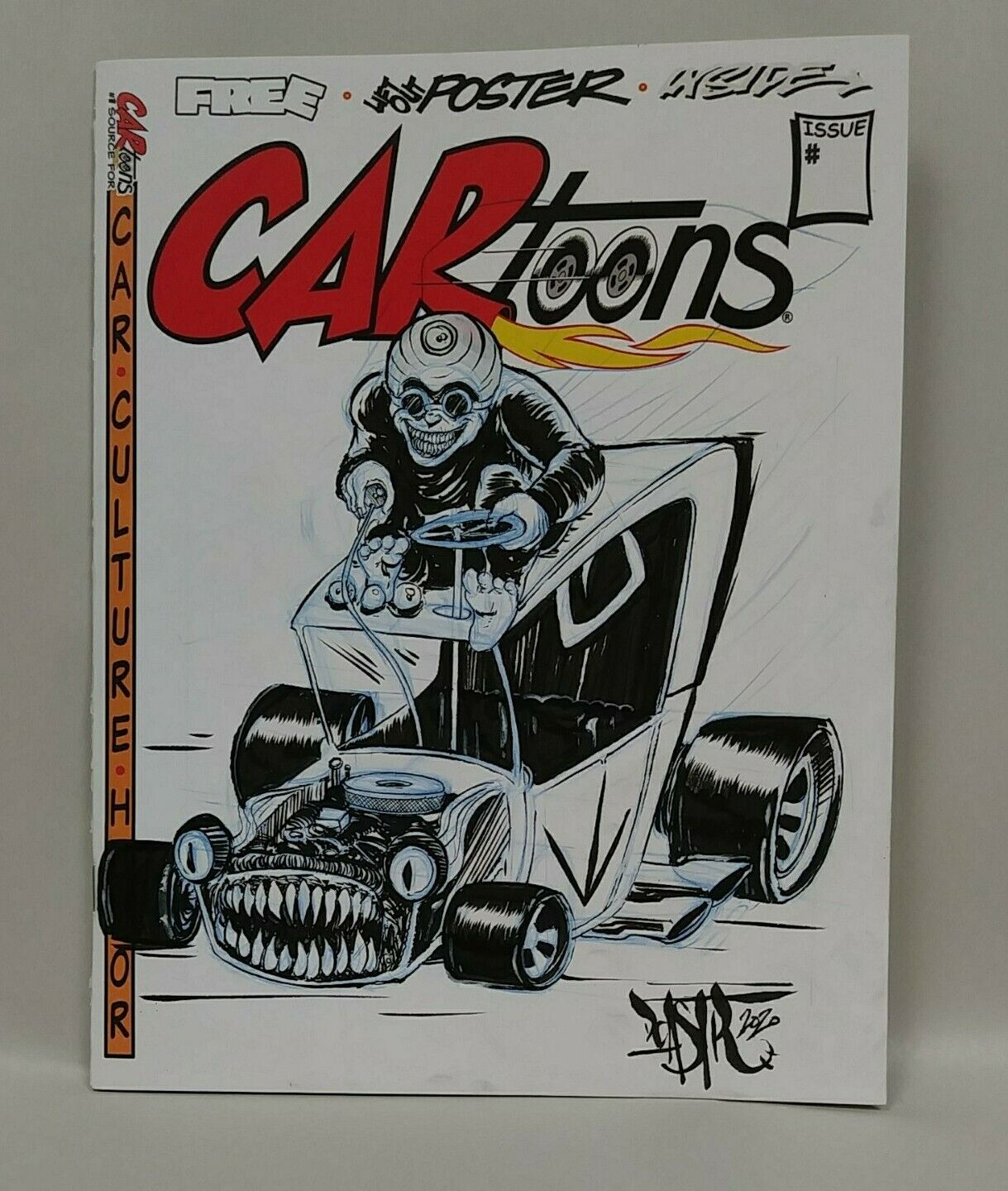 CAR Toons #25 (2020) Blank Cover Comic w Original Dave Castr Art ARG COA 182