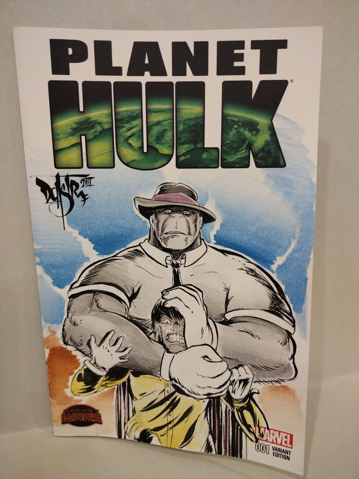 Planet Hulk 1 (2015) Blank Cover Variant Comic W Original Dcastr Mr Fixit Art