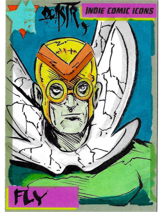 Indie Comic Icons Sketch Card w Original Fly Art DCastr (2023) ARG Sealed