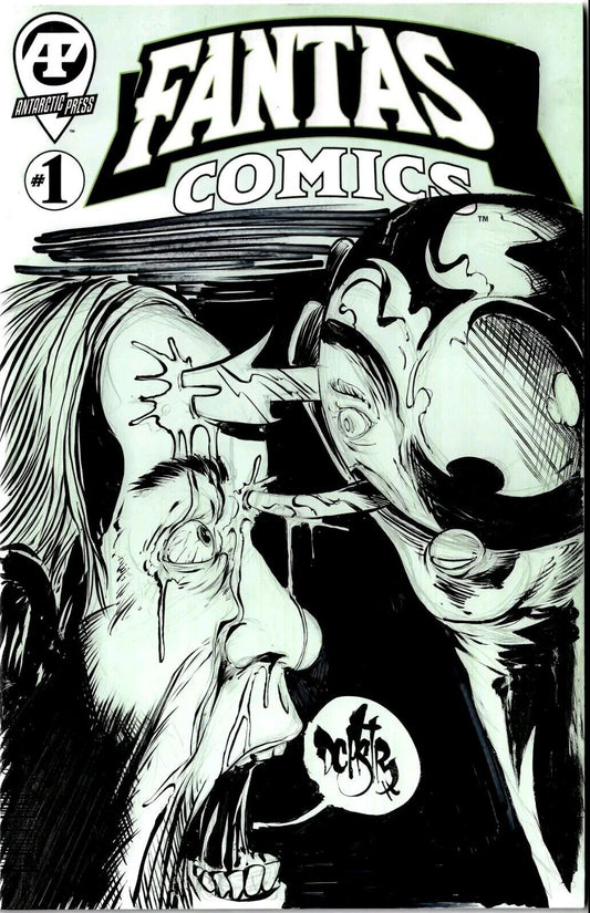 Fantasy Comics 1 Antarctic 2023 Sketch Cover W Original Phantasm Dave Castr Art