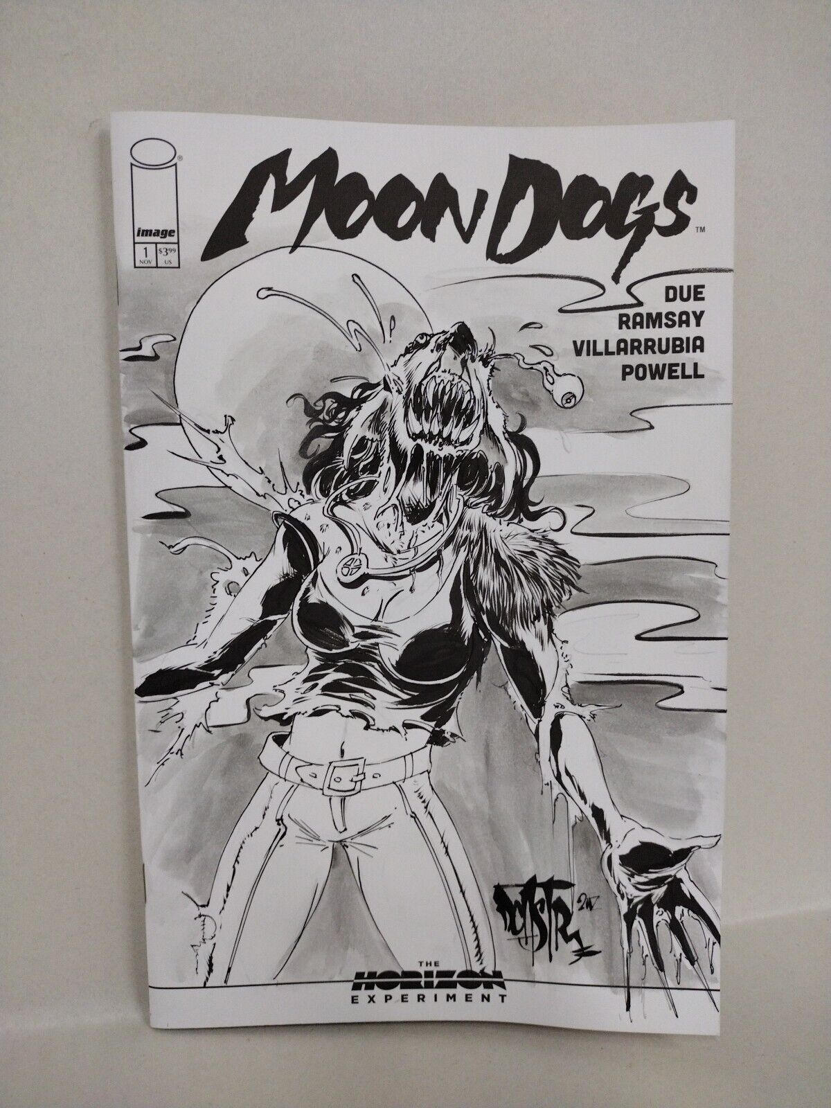 Moon Dogs 1 Horizon Experiment Image Comic Sketch Variant W Original DCastr Art