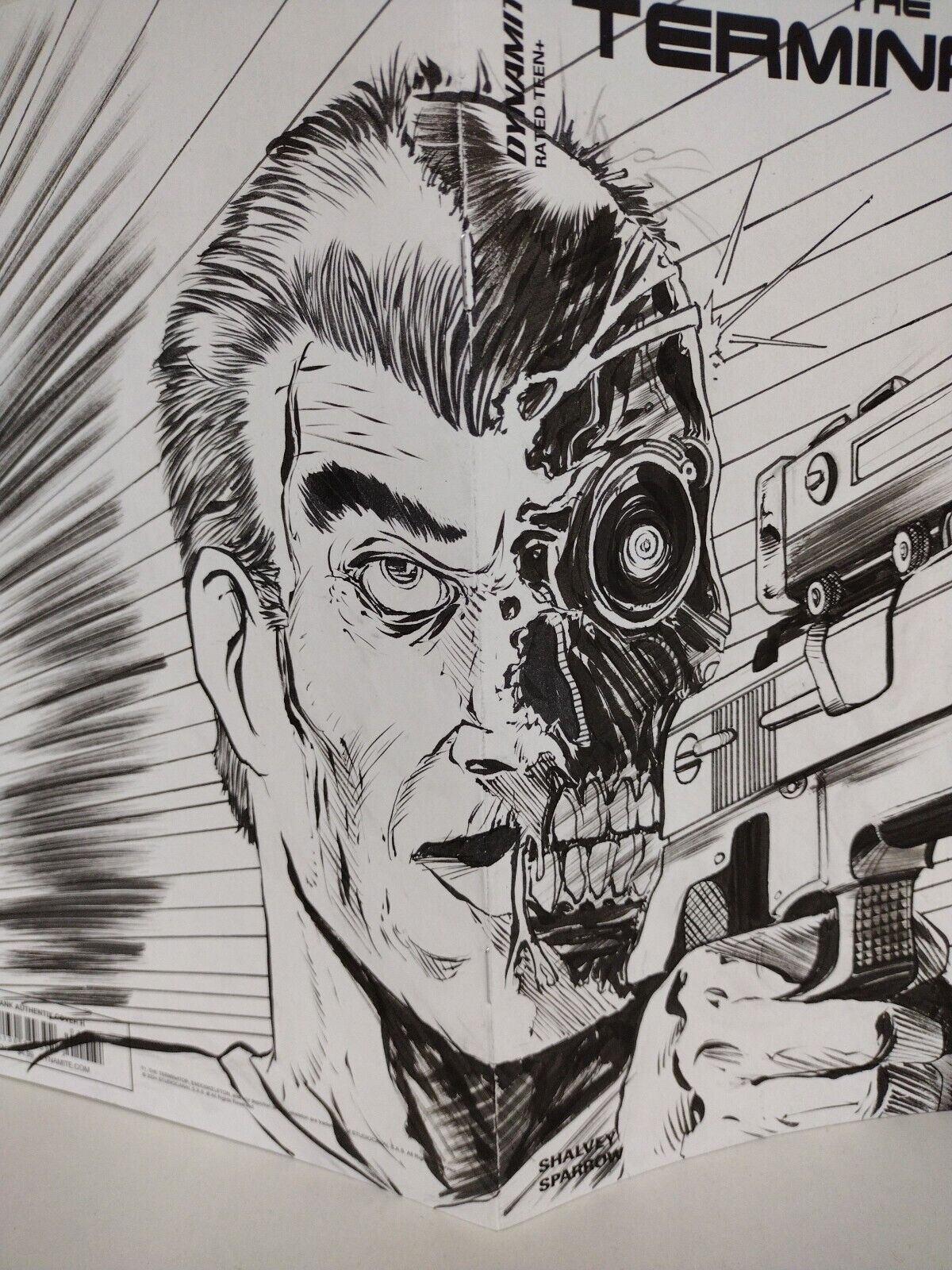 Terminator #1 (2024) Dynamite Comic Sketch Variant Cover W Original DCastr Art