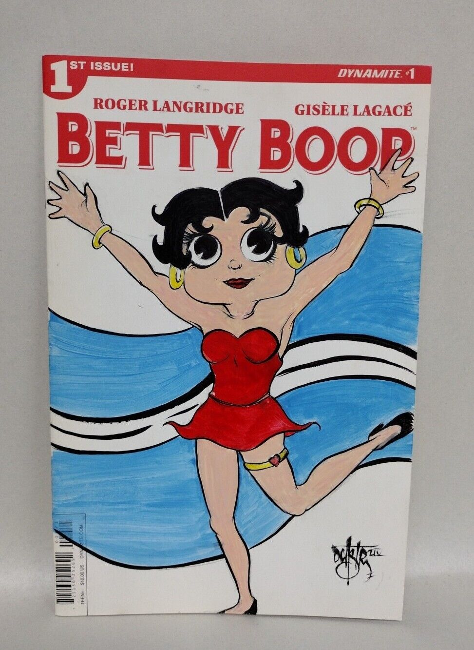 Betty Boop #1 Blank Cover Variant Original DCastr Art COA 1075