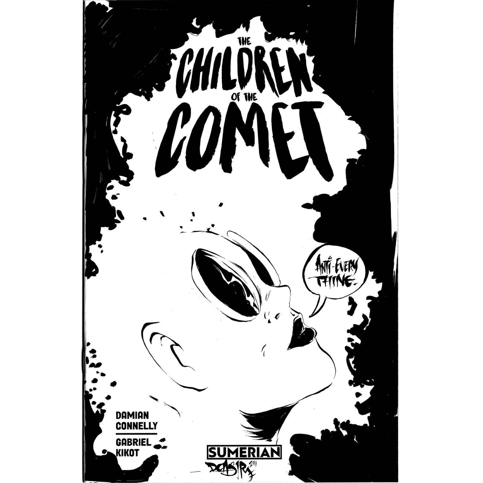 CHILDREN OF THE COMET #1 Blank Variant Cover Comic W Original Art Dave Castr