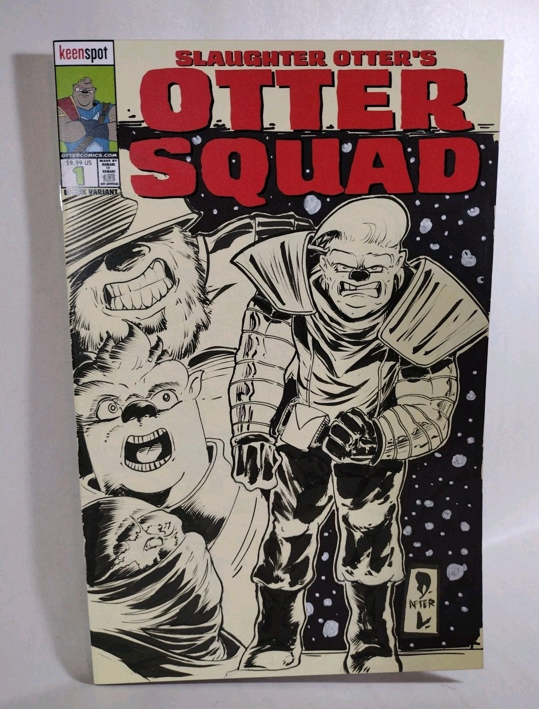 Otter Squad #1 (2026) Keenspot Comic Sketch Cover Var W Original Dave Castr Art