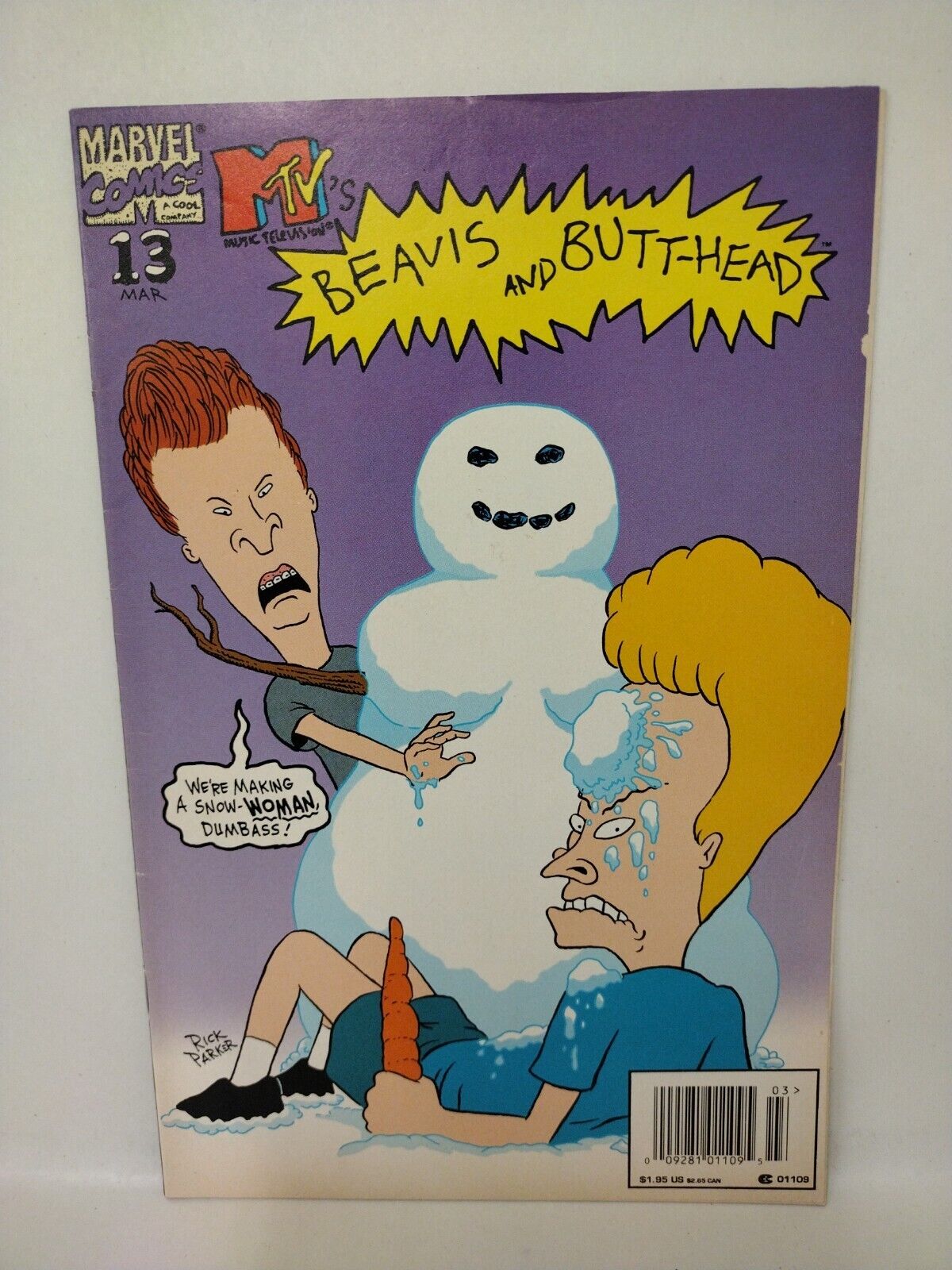 Beavis And Butt-Head #13 (1995) Marvel MTV Comic Winter Issue New Warriors App