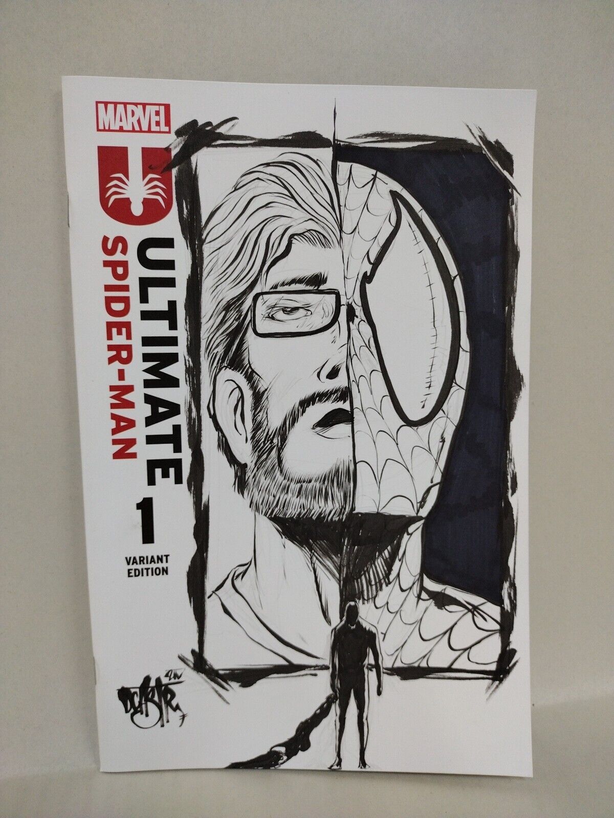 Ultimate Spider-Man #1 (2024) 4th Print Sketch Cover Comic W Original DCastr Art