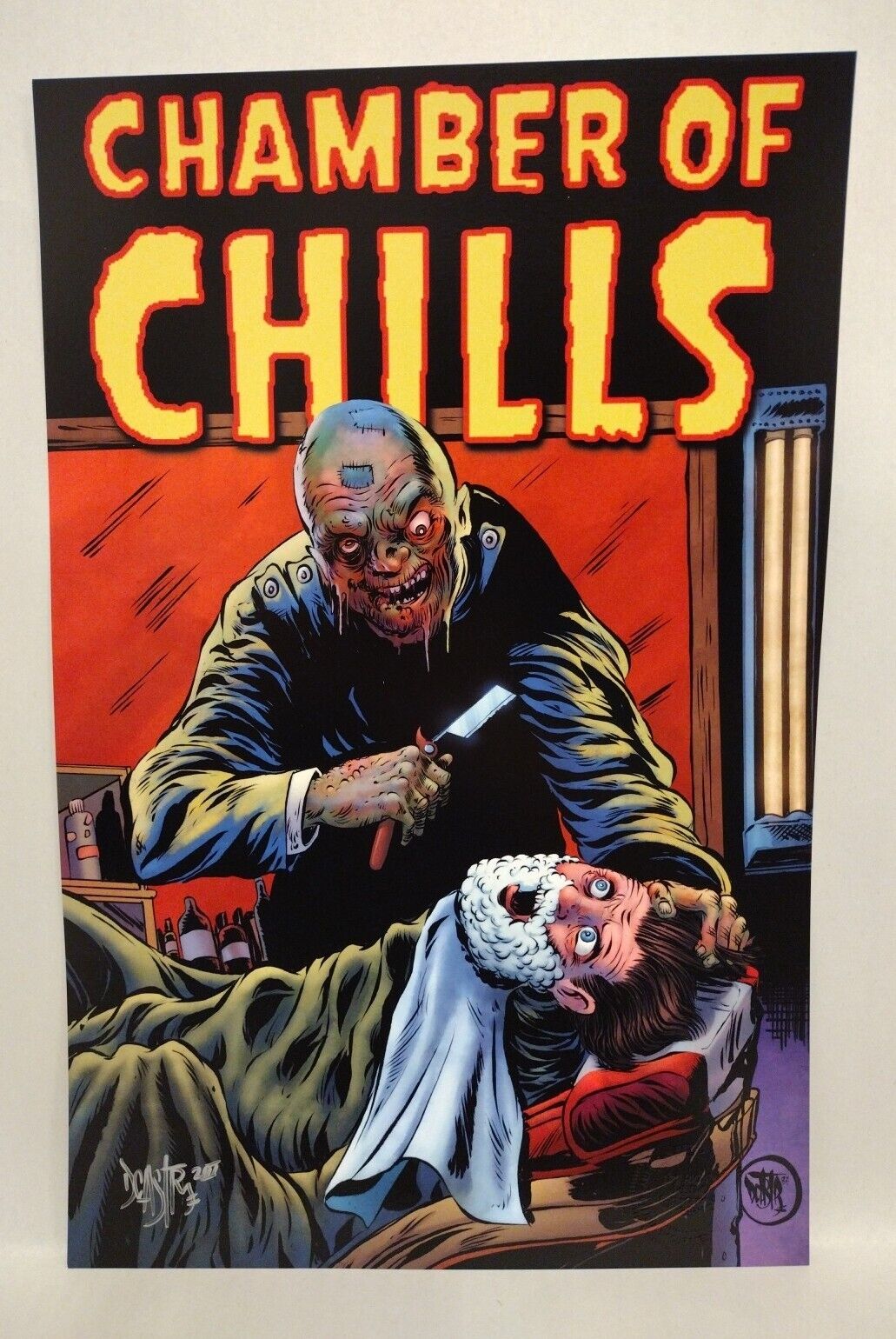 Chamber Of Chills (2023) Dave Castr 11X17" Limited Horror Portfolio Set W Sketch