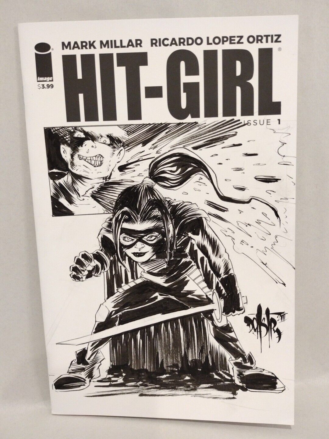 Hit Girl #1 (2019) Image Comic Sketch Cover Variant W Original Dave Castr Art