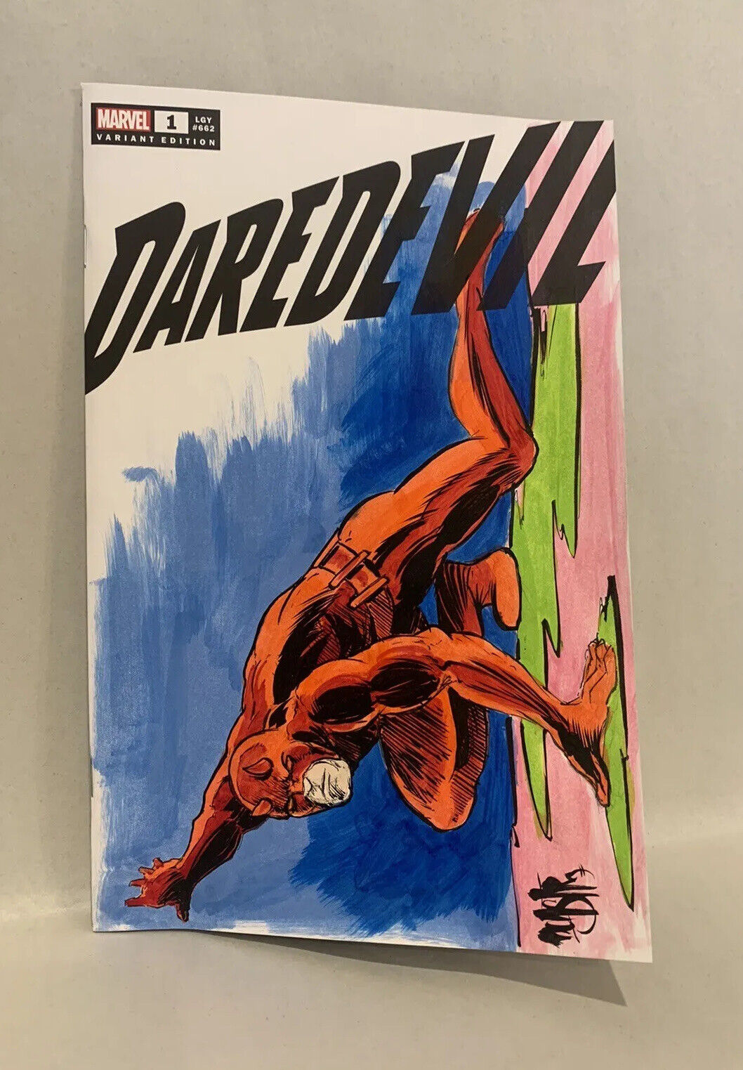 Daredevil #1 Blank Sketch Variant Cover Comic 2023 W Original Art Dave Castr