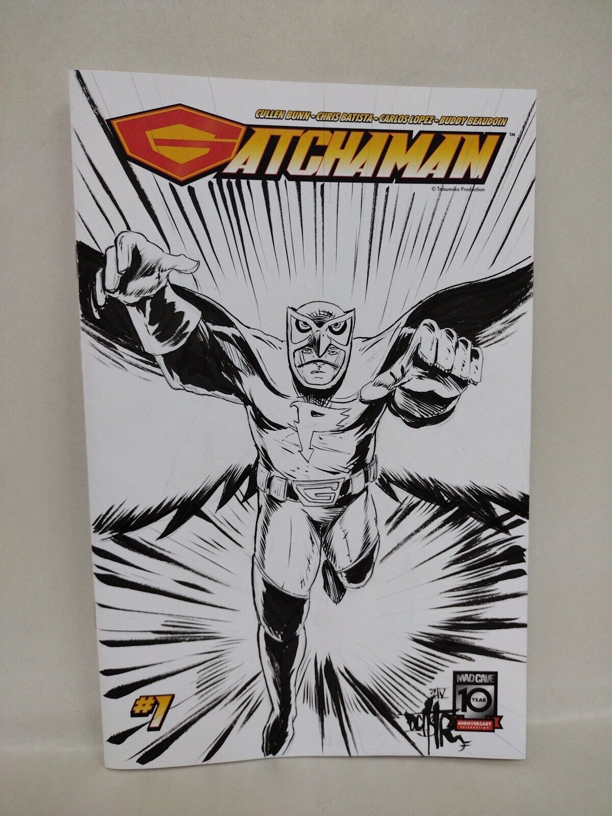 Gatachaman #1 (2024) Mad Cave Comic Sketch Variant Cover W Original DCastr Art