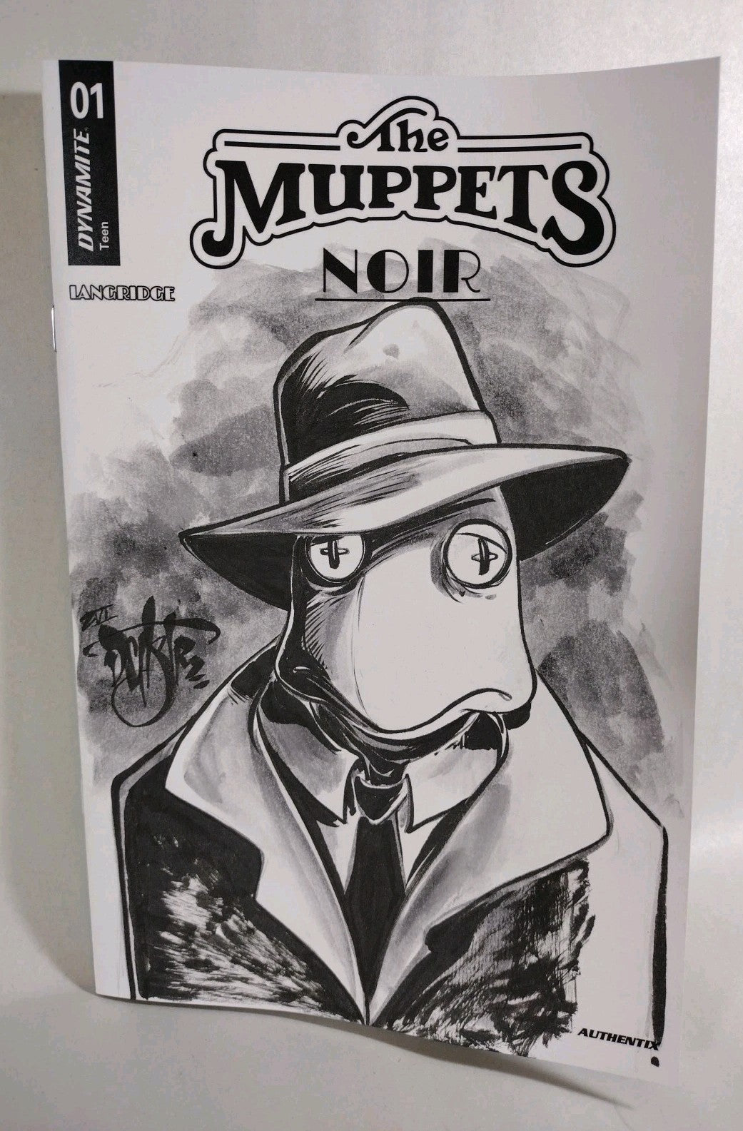 Muppets Noir #1 (2026) Dynamite Comic Sketch Cover W Original Dave Castr Art
