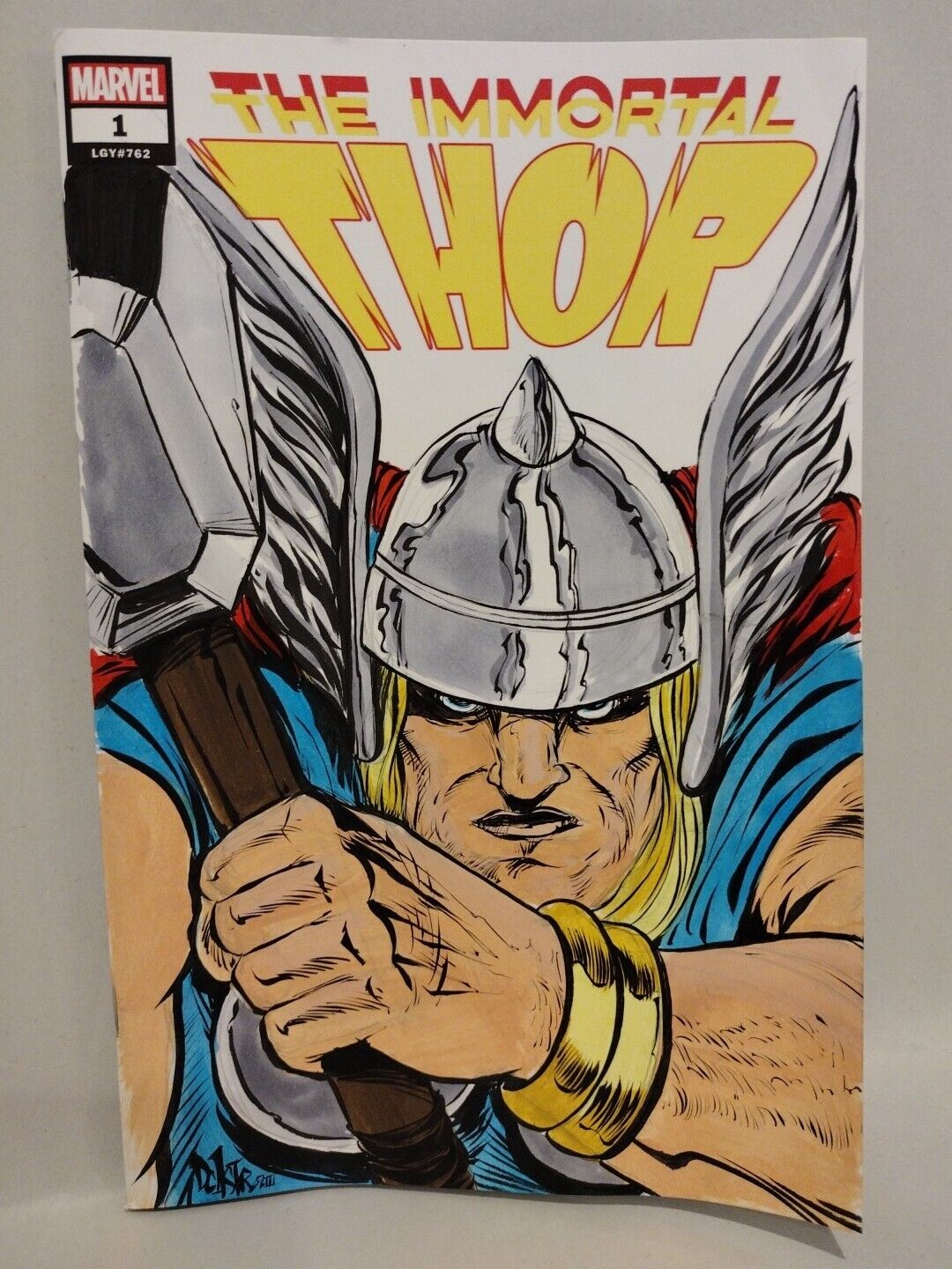 Immortal Thor 1 (2023) Marvel Sketch Cover Comic W Original Dave Castr Art