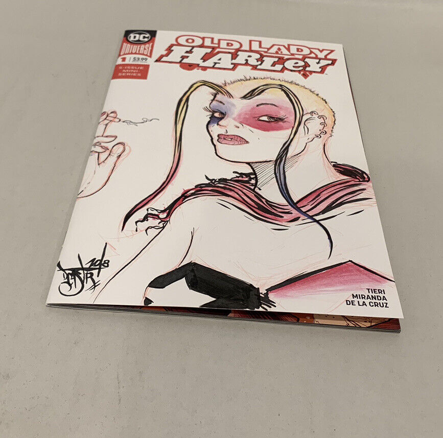 OLD LADY HARLEY #1 Blank Variant Cover W Original Dave Castr Old Creep Art