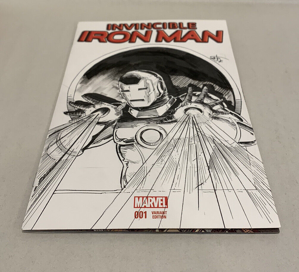 Invincible Iron Man #1 Sketch Variant Cover Comic W Original Art Dave Castr