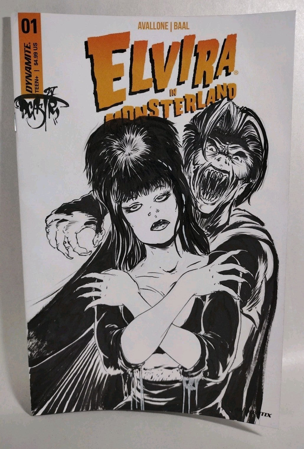 Elvira In Monsterland 1 (2023) Dynamite Comic Sketch Cover w Original DCastr Art