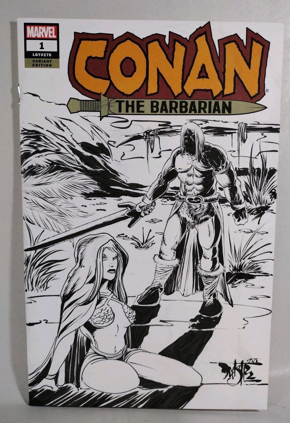 Conan The Barbarian 1 (2019) Marvel Comic Sketch Cover Var W Original DCastr Art