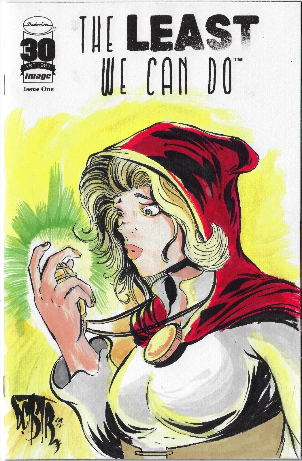 The Least We Can Do #1 (2022) Image Comic Blank Cover w Original DCastr Art COA