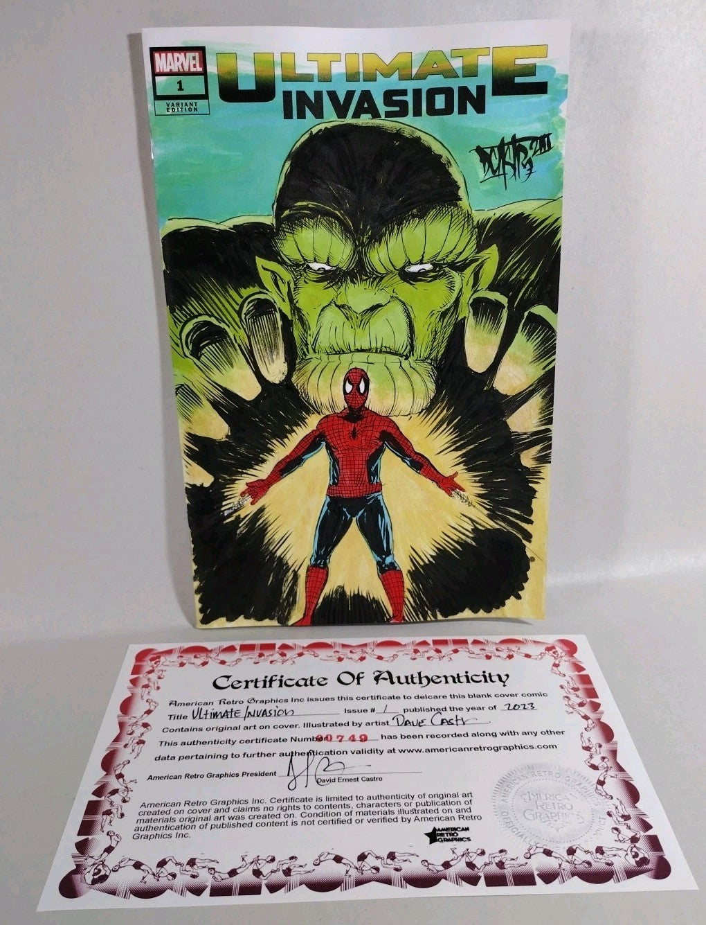 Ultimate Invasion #1 (2023) Marvel Sketch Cover Variant W Original DCastr Art