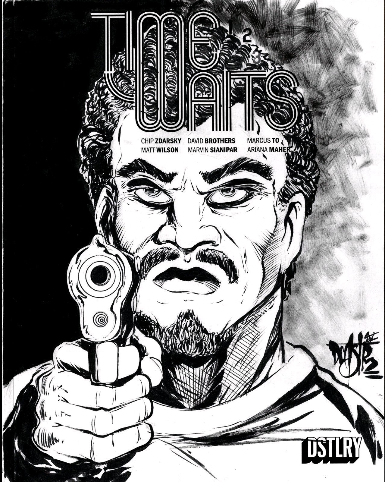 Time Waits #1 (2024) DSTLRY Sketch Cover Comic W Orignal Dave Castr Art ARG COA