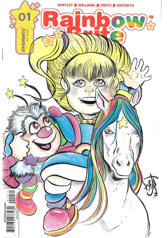 Rainbow Brite #1 (2018) Blank Cover Dynamite Comic W Original Dave Castr Art COA