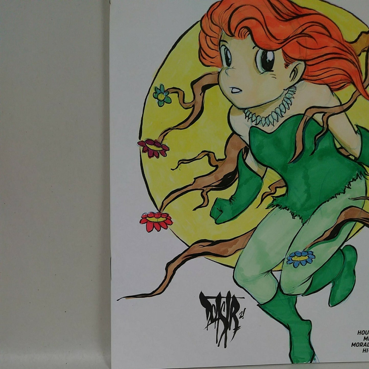 Harley Quinn Poison Ivy 1 (2019) DC Sketch Cover Comic W Original Dave Castr Art