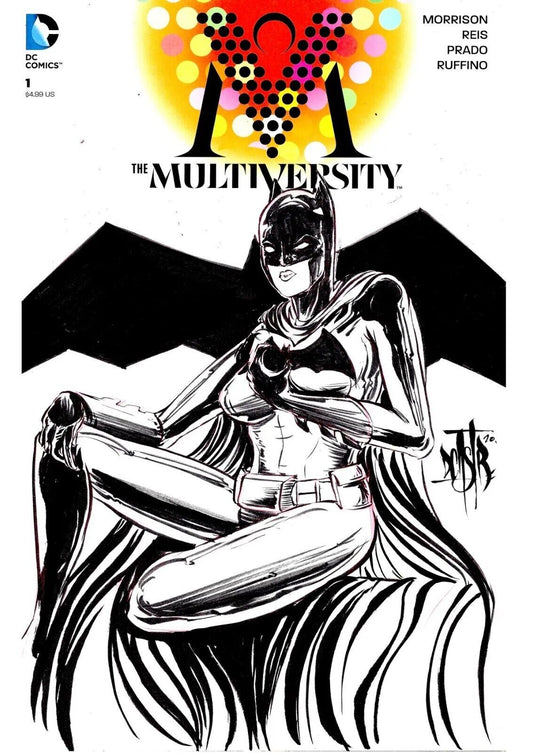 MULTIVERSITY #1 ( 2014) Blank Cover Comic BATMAN (Female ) Original DCastr Art