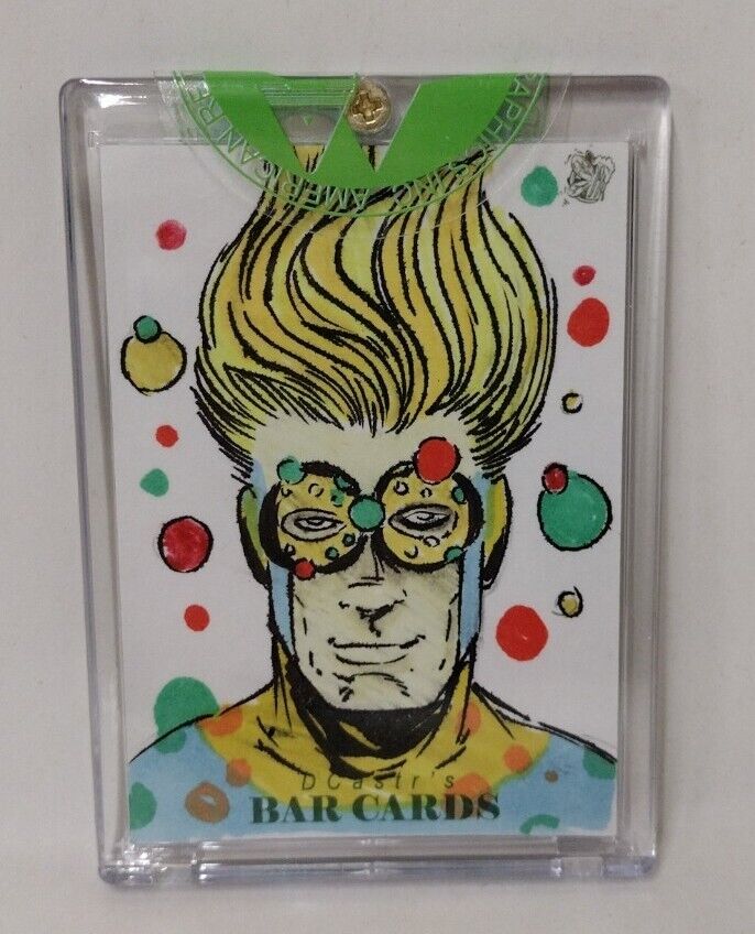 Dave Castr's Bar Card (2016) Sketch Card W Original Marvel Speedball Art