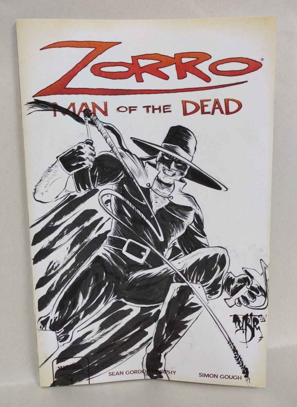 Zorro Man Of The Dead 1 Massive Sketch Variant Cover W Original Dave Castr Art