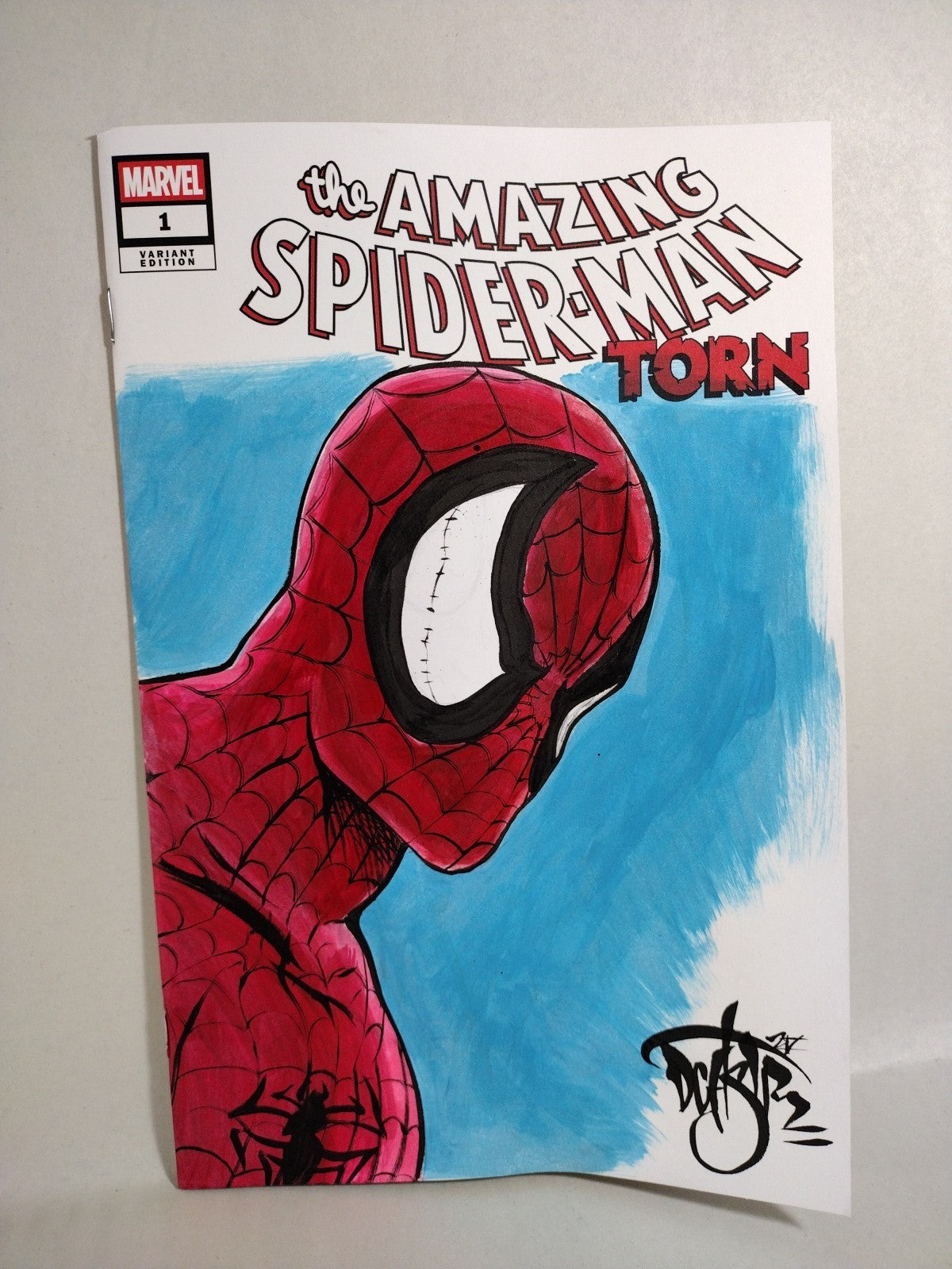 Amazing Spider-Man Torn #1 Marvel Sketch Variant Cover W Original Dave Castr Art