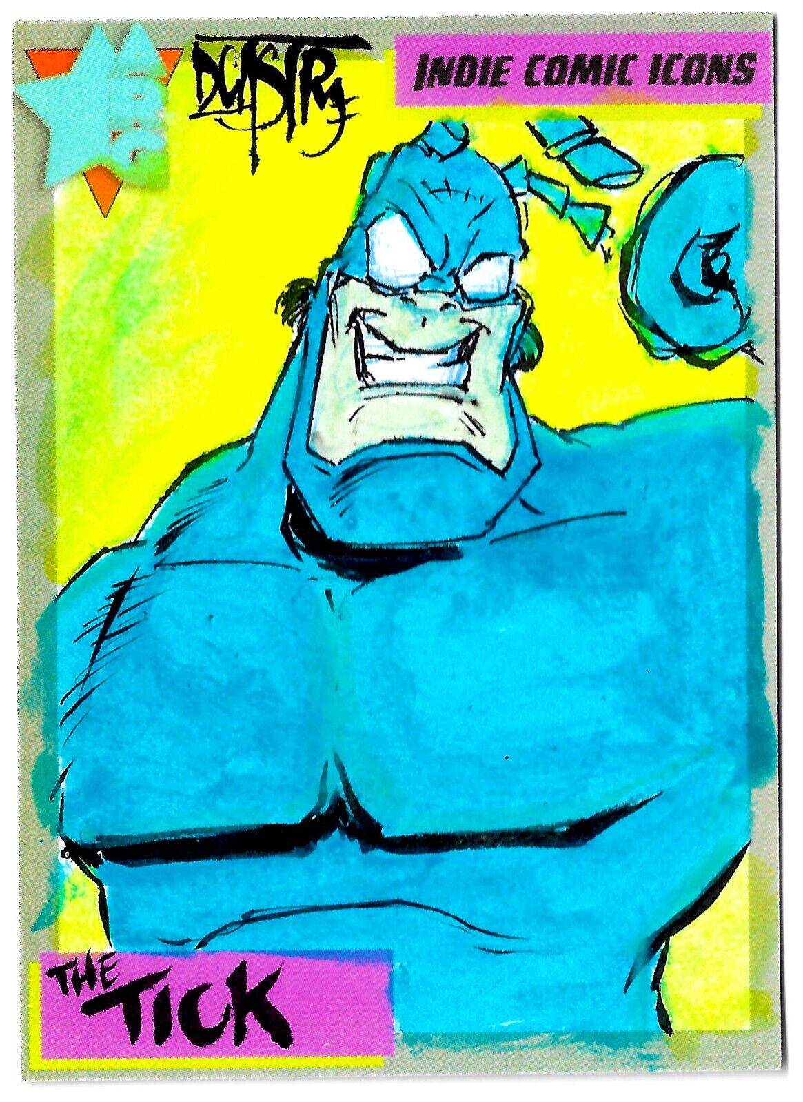 Indie Comic Icons Sketch Card w Original The Tick Art DCastr (2023) ARG Sealed 