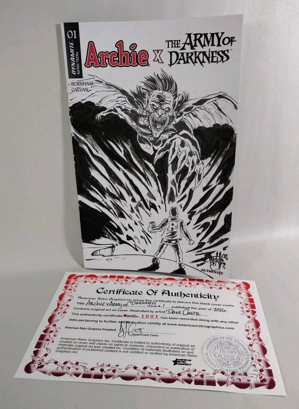 Archie X AOD #1 (2026) Dynamite Sketch Variant Comic W Original Dave Castr Art