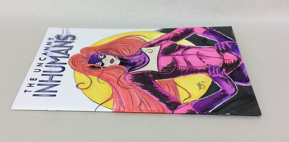 Uncanny Inhumans #1 (2015) Marvel Sketch Cover Var Comic W Original Art DCastr
