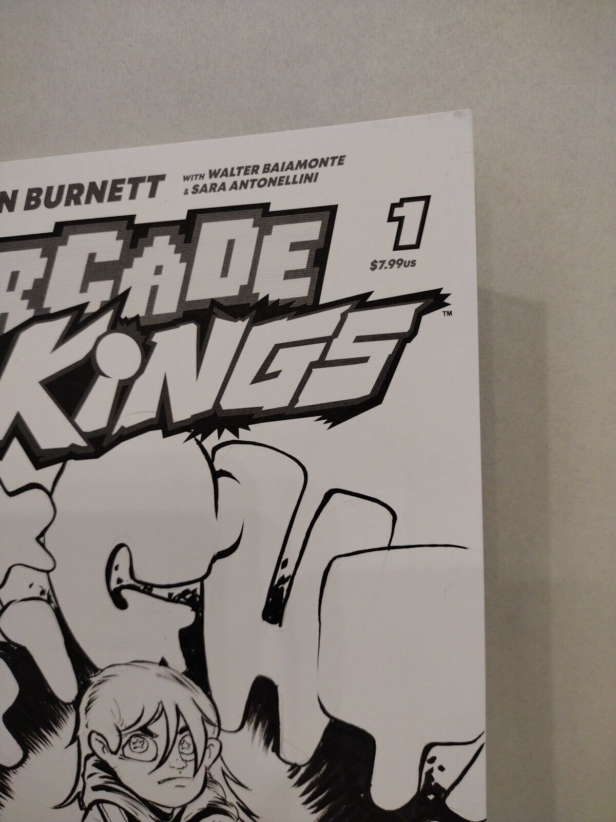 Arcade Kings 1 (2023) Image Blank Sketch Variant Comic w Original Dave Castr Art