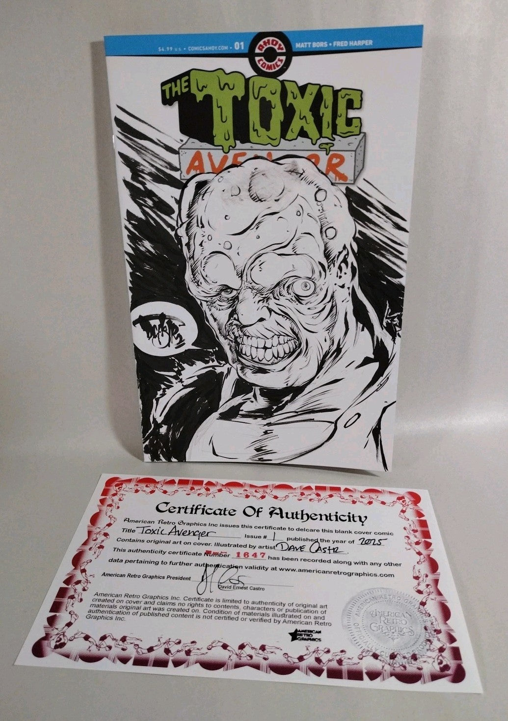 Toxic Avenger #1 (2025) Ahoy Sketch Cover W Original Dave Castr Art