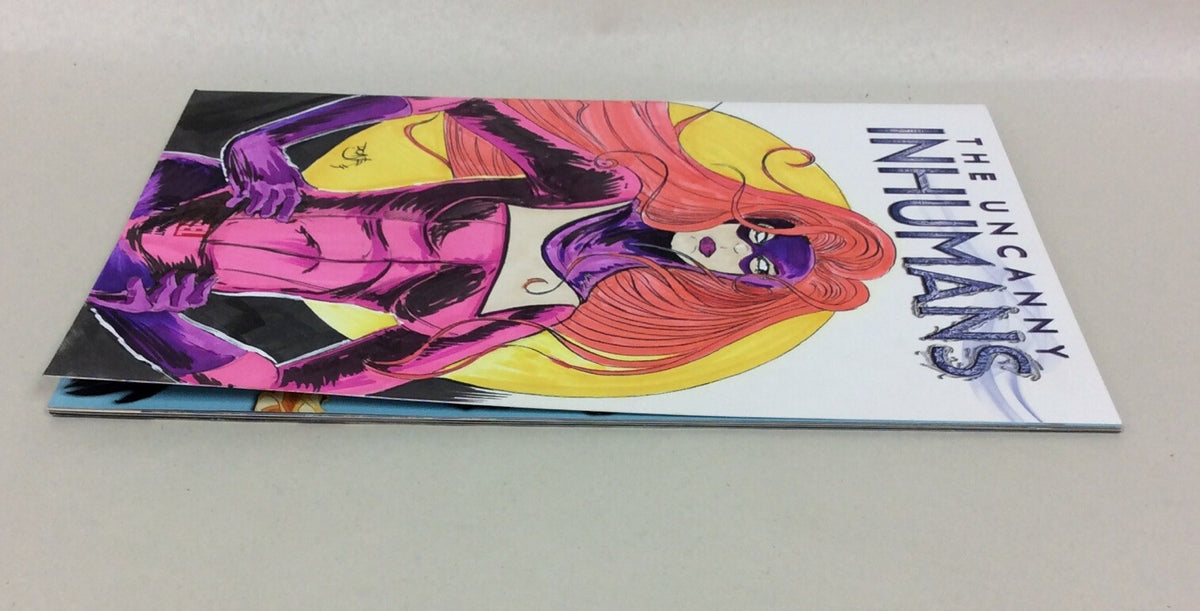 Uncanny Inhumans #1 (2015) Marvel Sketch Cover Var Comic W Original Art DCastr