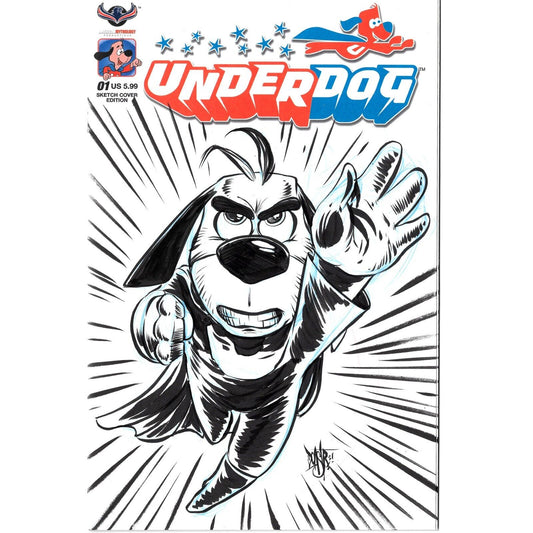 Under Dog #1 Blank Cover Variant w Original Art Dcastr 