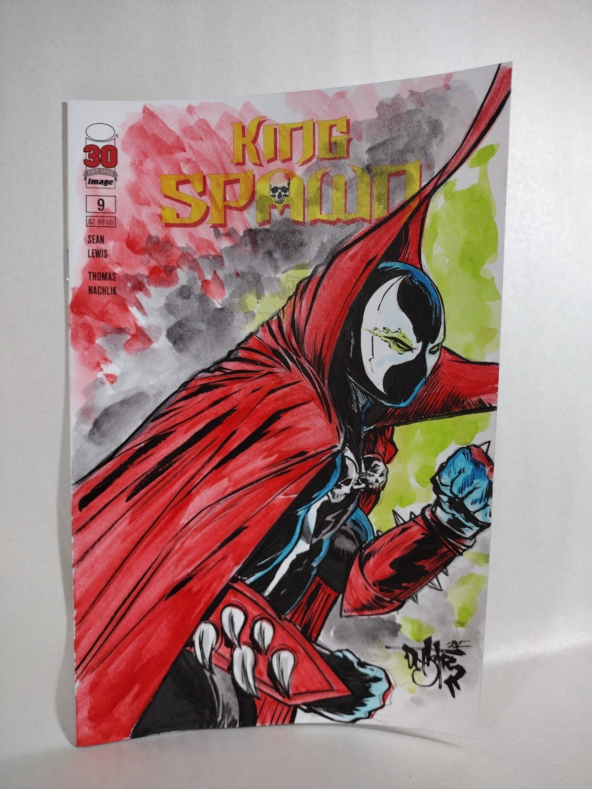 King Spawn #9 (2022) Image Comic Sketch Cover Variant W Original Art Dave Castr