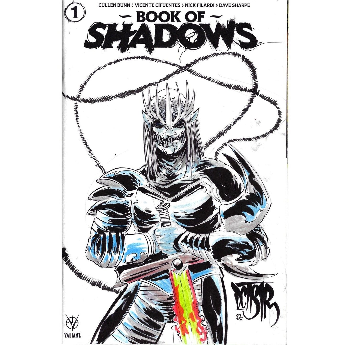 Book of Shadows #1 (2022) Blank Cover Valiant Comic w Original Dave Castr Art