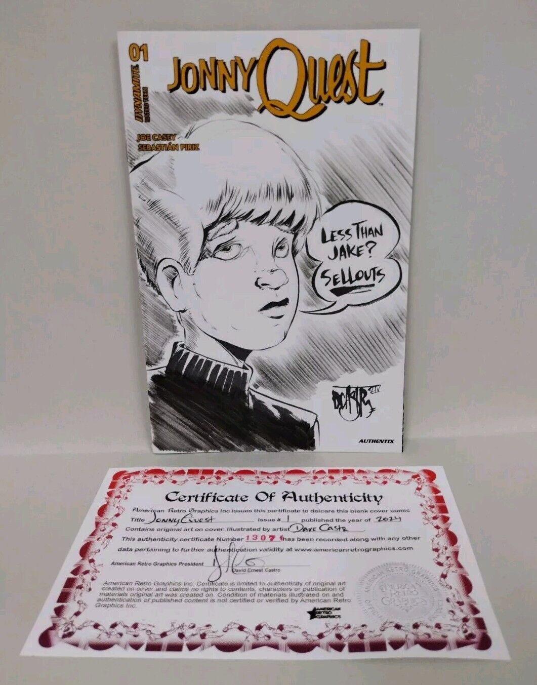 Jonny Quest #1 (2024) Dynamite Comic Sketch Cover Variant W Original DCastr Art