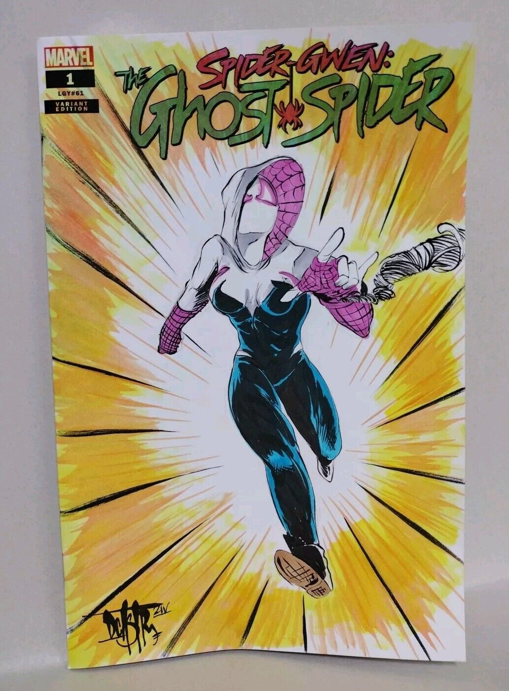 Spider-Gwen Ghost Spider #1 (2024) Marvel Sketch Var Comic W Original DCastr Art