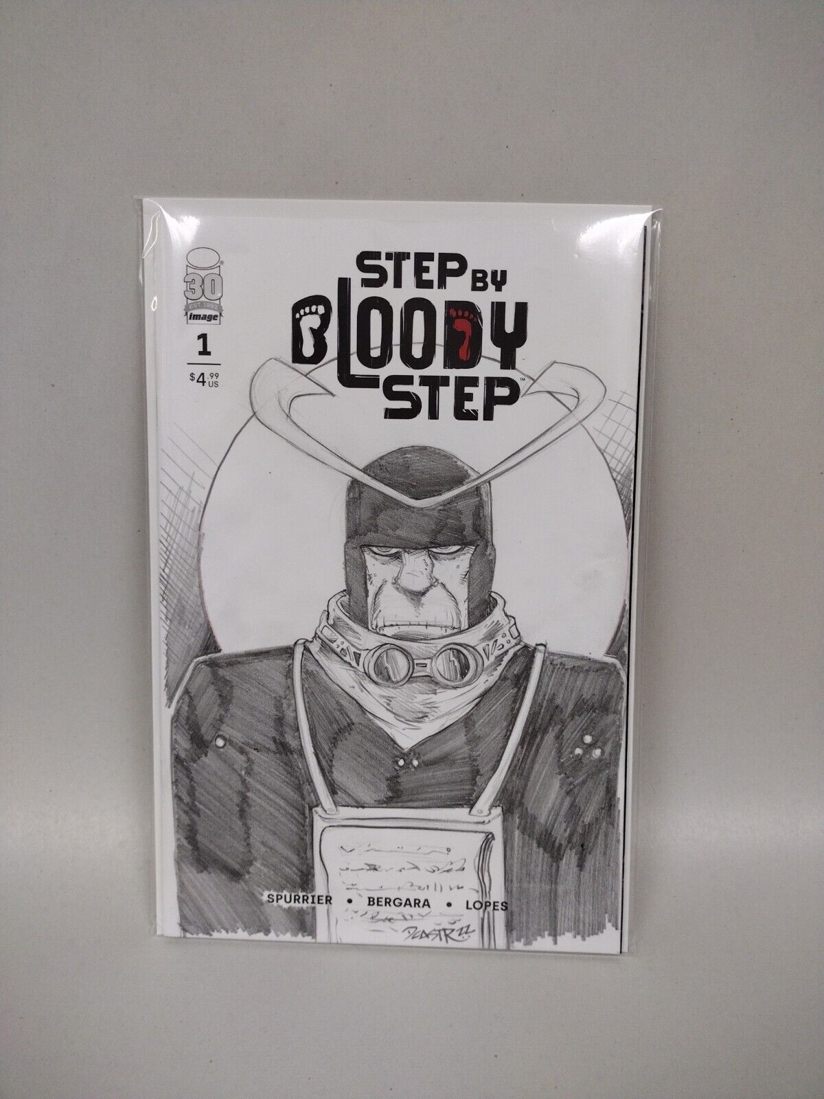 Step by Bloody Step #1 Blank Cover Variant w Original Art Dcastr 